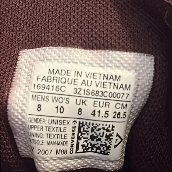 Converse | All Stars Crater Hi Tops red/maroon women’s size 10 Men’s size 8 - Picture 8 of 10